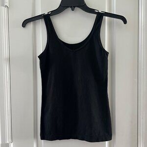 Felina Womens Black V-Neck Tank Top S  55% Cotton 38% Modal 7% Spandex
